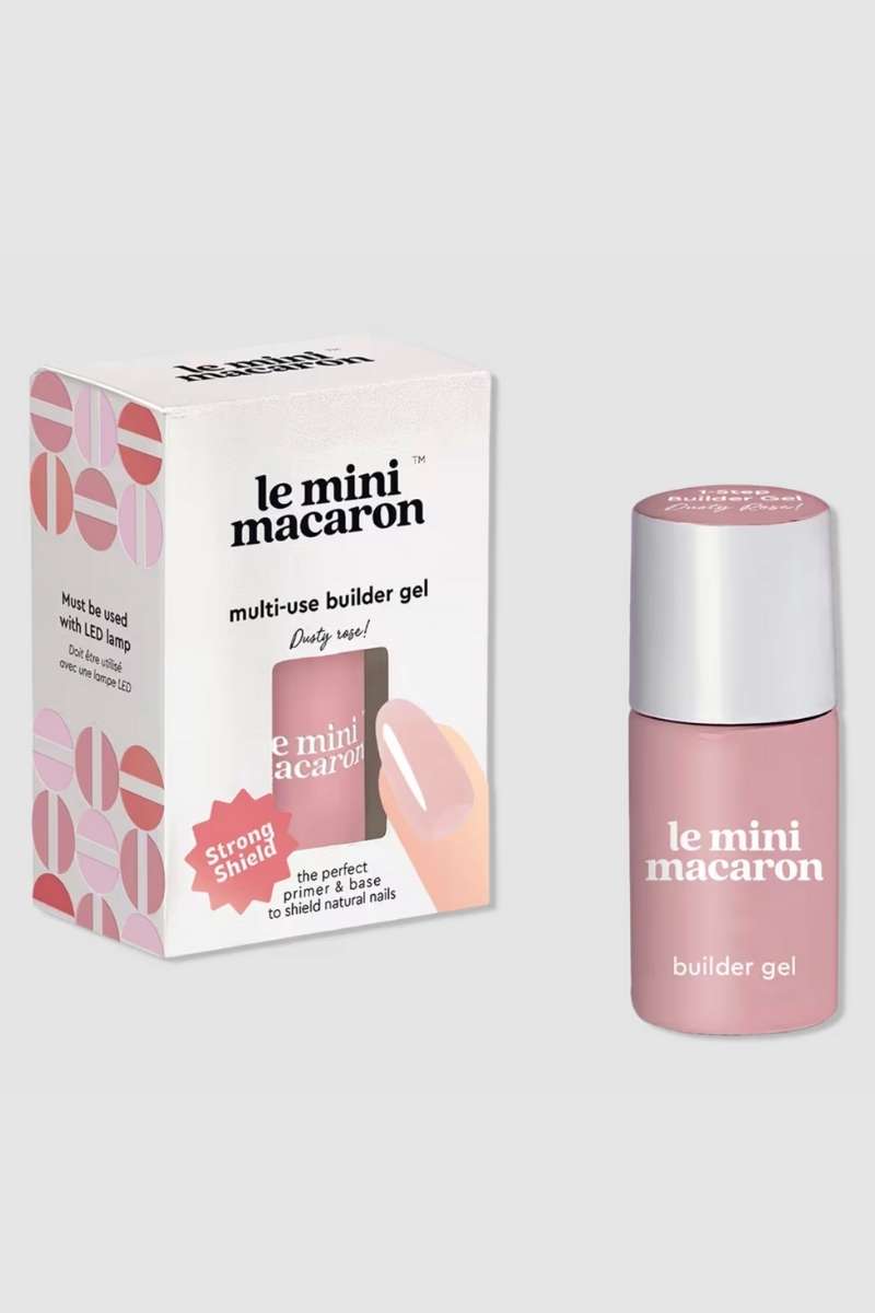 bottle of Le Mini Macaron Multi-Use Builder Gel Dusty Rose