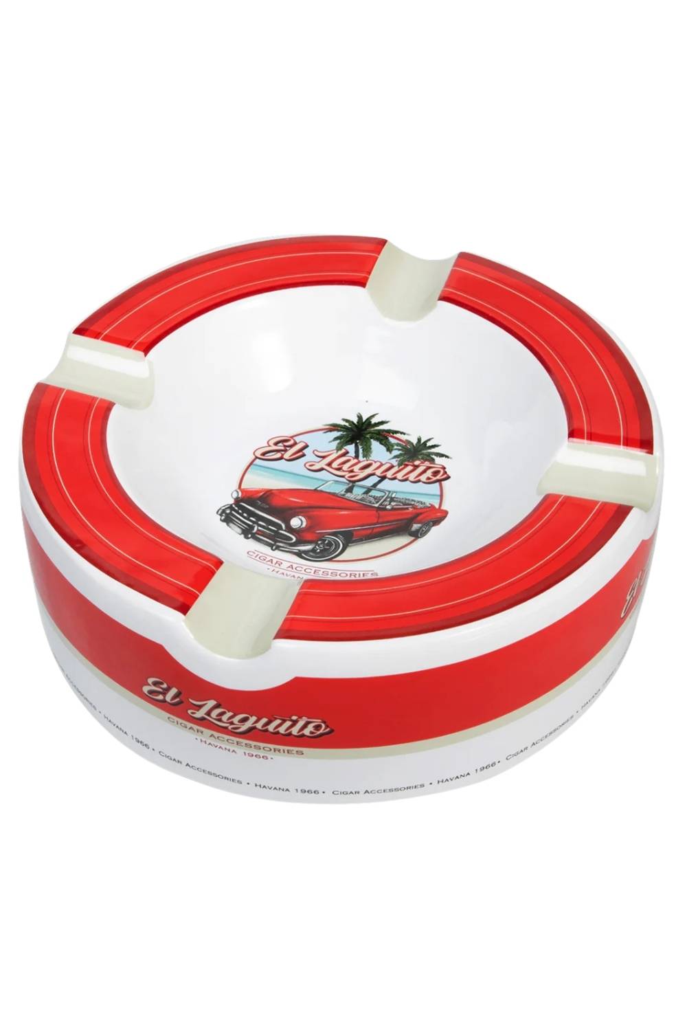 el laguito cigar ashtray white and red
